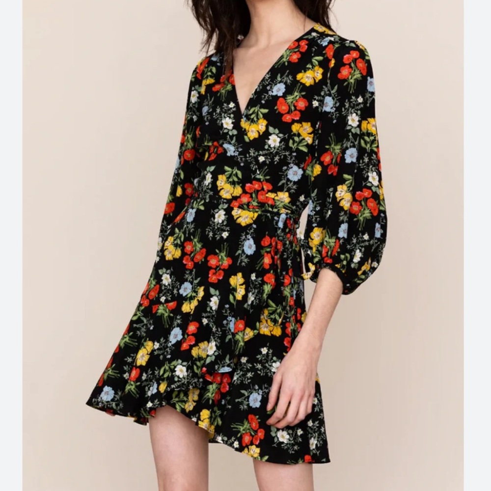 Yumi Kim Love Wins Dress - Black Floral SMALL